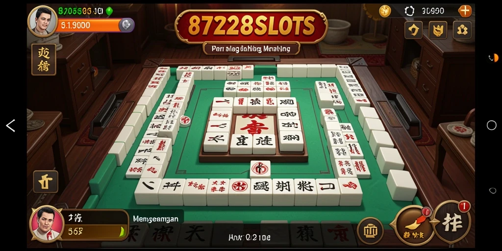 Tampilan menarik dari gameplay Mahjong di 8728SLOTS.