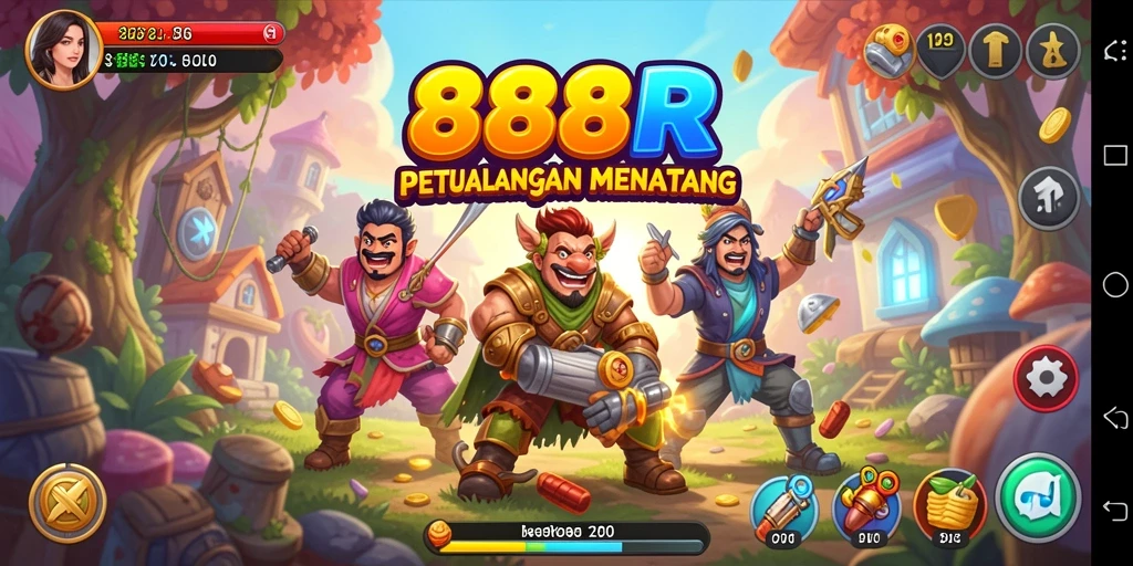 Screenshot 888R menampilkan aksi seru gameplay arcade.