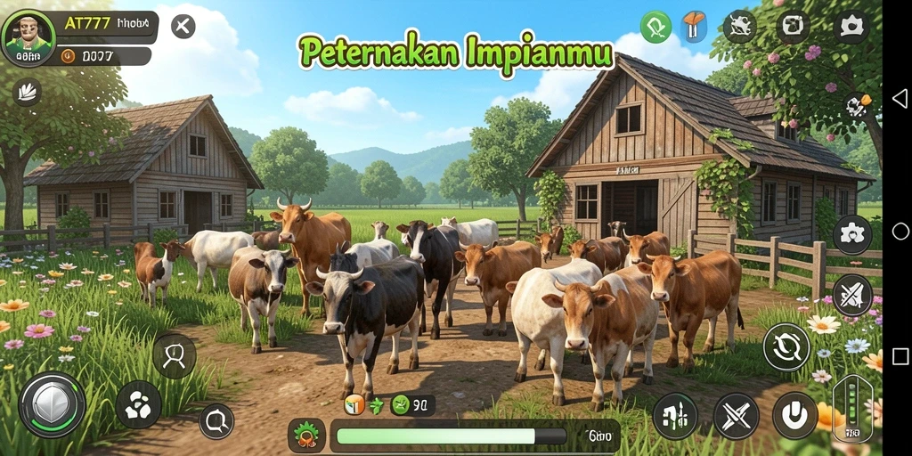 Gameplay AT777 menampilkan aktivitas bertani yang seru dan menarik.
