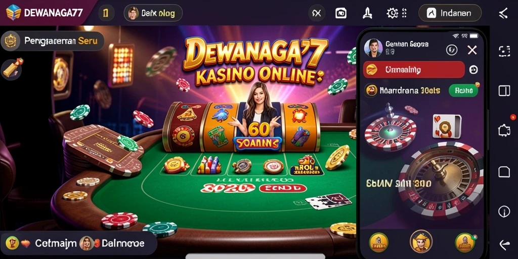 Tampilan menarik dari gameplay Kasino dalam DEWANAGA77.