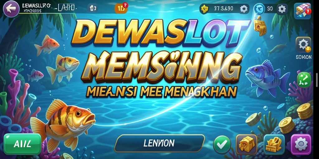 Tampilan gameplay DEWASLOT saat menangkap ikan dengan suasana alam yang indah.