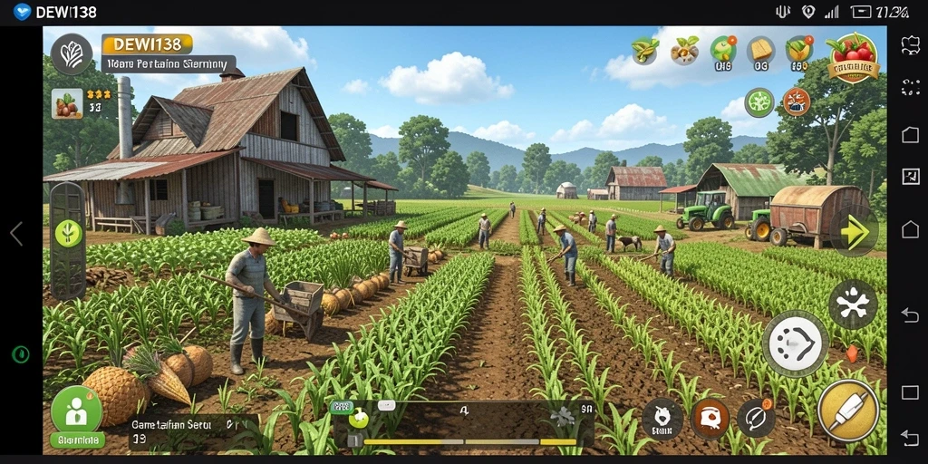 Tampilan gameplay menarik di DEWI138 dengan ladang yang indah.
