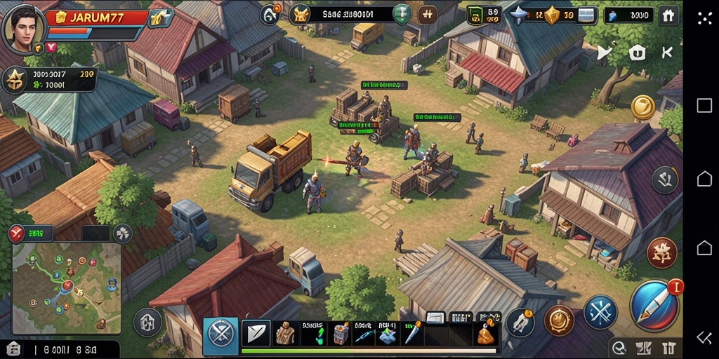 Screenshot menampilkan gameplay strategi mendalam JARUM77.