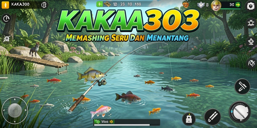Screenshot KAKA303 menampilkan gameplay menangkap ikan yang seru.