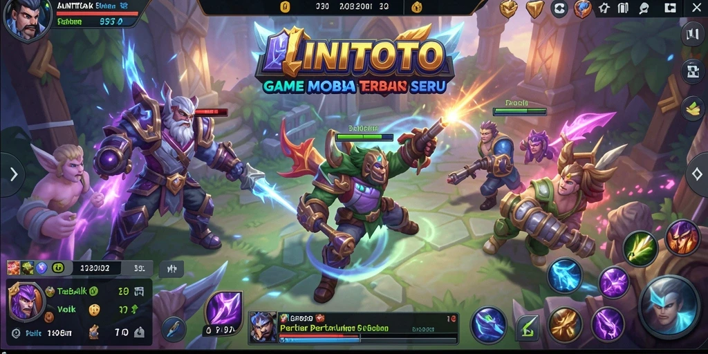 Tangkapan layar menampilkan aksi seru pemain dalam gameplay MOBA.