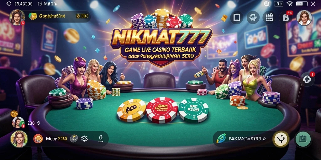 Tampilan permainan Live Casino yang realistis dan menarik di NIKMAT777.