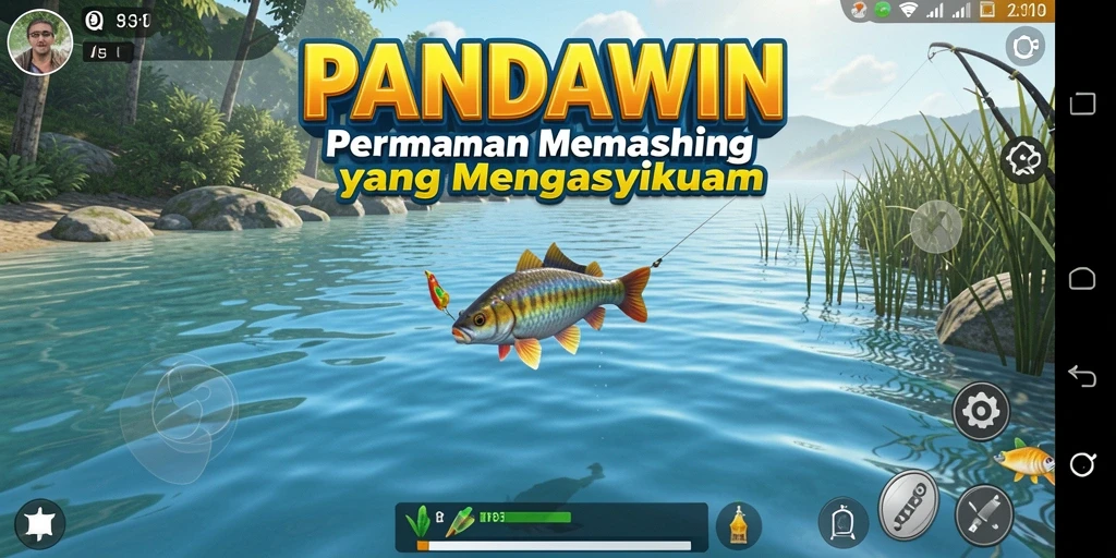 Tangkapan ikan besar di permainan memancing PANDAWIN.