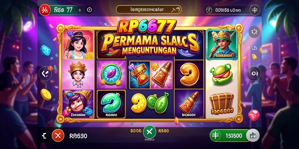 Tampilan gameplay menarik dari permainan Slot RP6677.