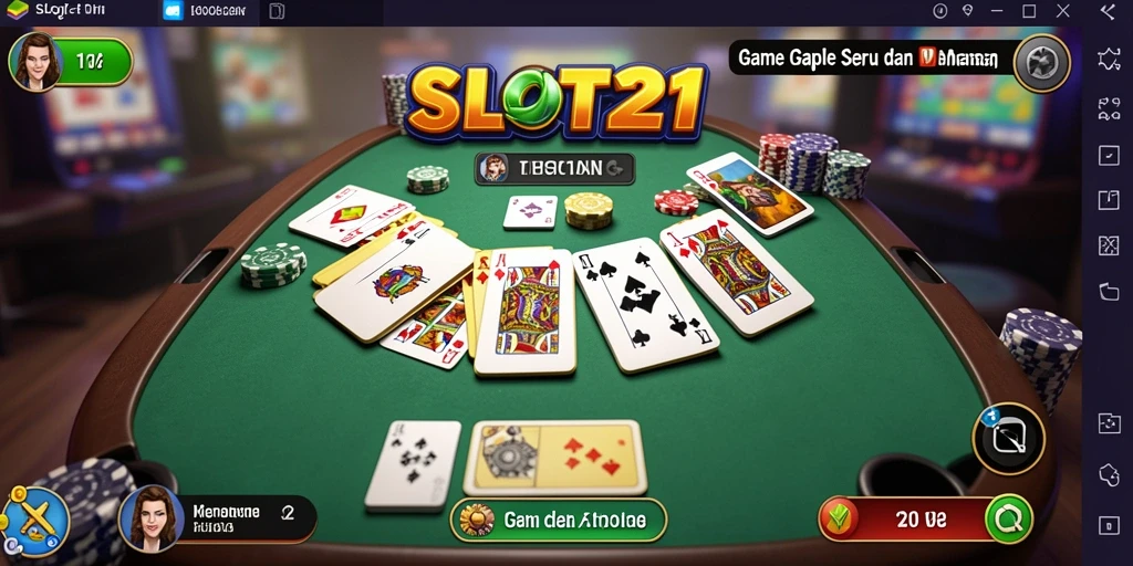 Tampilan gameplay SLOT21 yang seru dalam permainan Gaple.