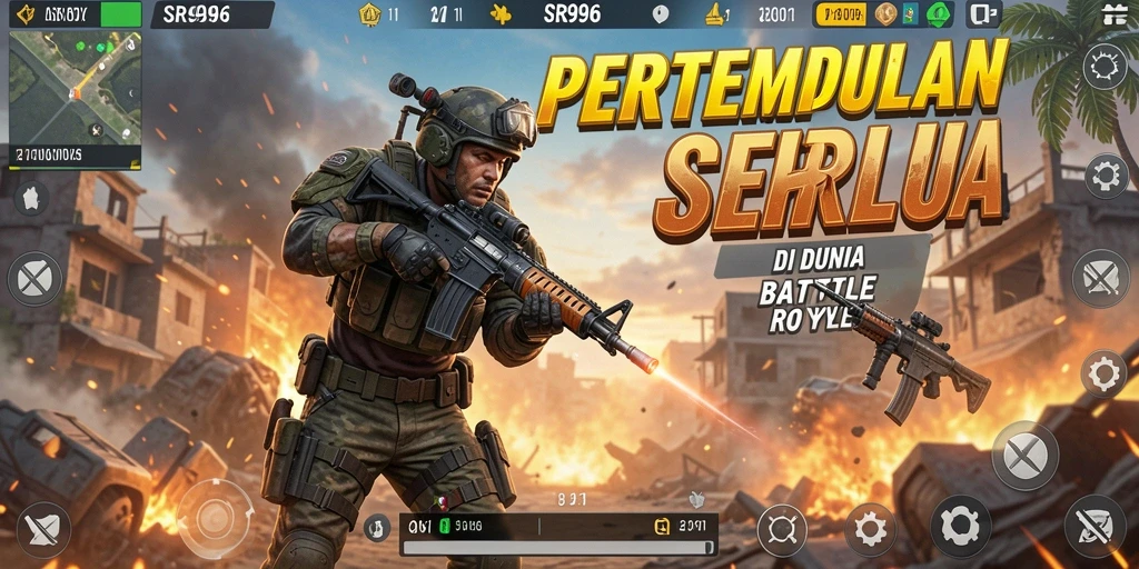 Tangkapan layar menunjukkan pertarungan mendebarkan dalam SR996 Battle Royale.