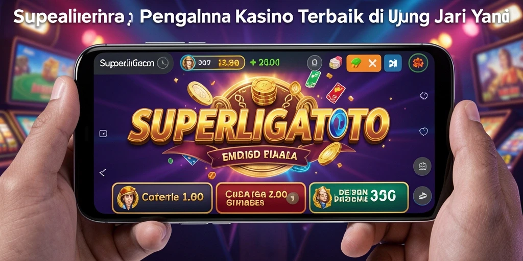 Screenshot gameplay SUPERLIGATOTO menampilkan suasana kasino yang menarik dan interaktif.