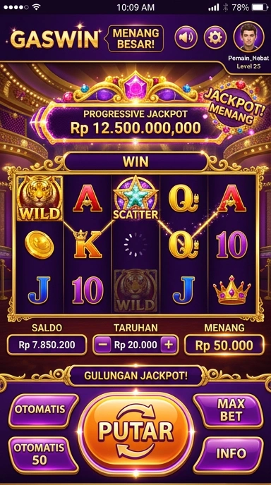 Tampilan antarmuka gaswin yang sederhana dan intuitif.